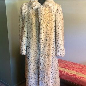VINTAGE MEYER JONASSON FAUX LEOPARD PRINT COAT